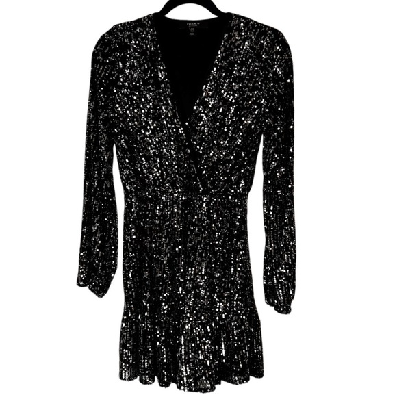 EVERNEW Raquel Sequin Tiered Skater Dress - Picture 2 of 13